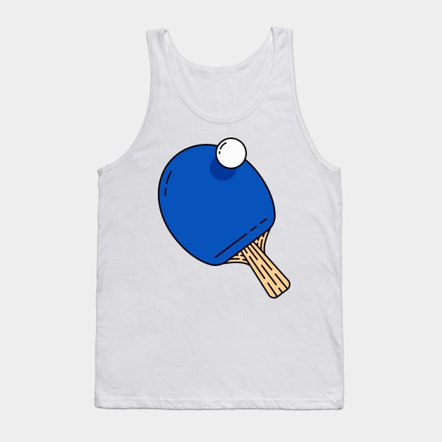 Ping Pong Paddle - Blue Version - Not Text Pingpong Table Tennis Whiff Whaff Tank Top by Millusti